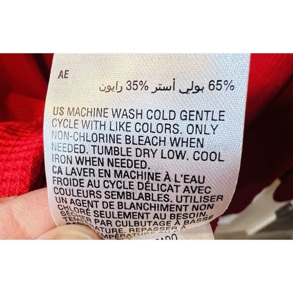 Family Pj’s Men’s Pajama Top Round Waffle Knit Size XL Red Long Sleeves NWT - Picture 6 of 6